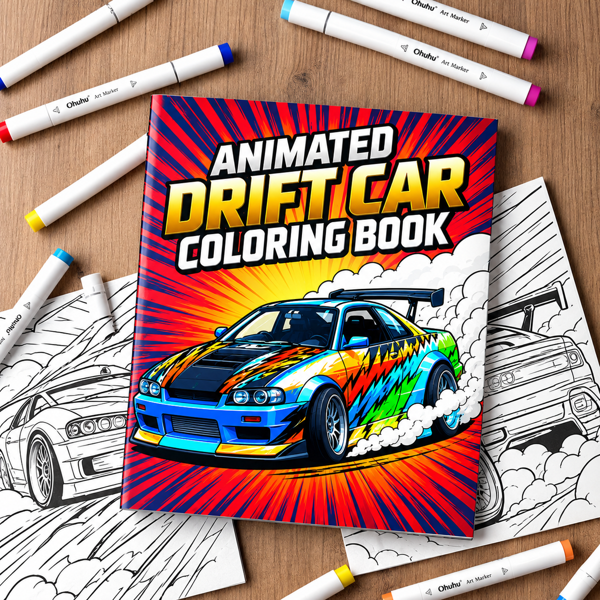 Drift car book (Libro para Colorear)