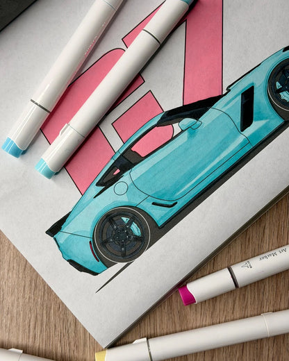 Drift car book (Libro para Colorear)