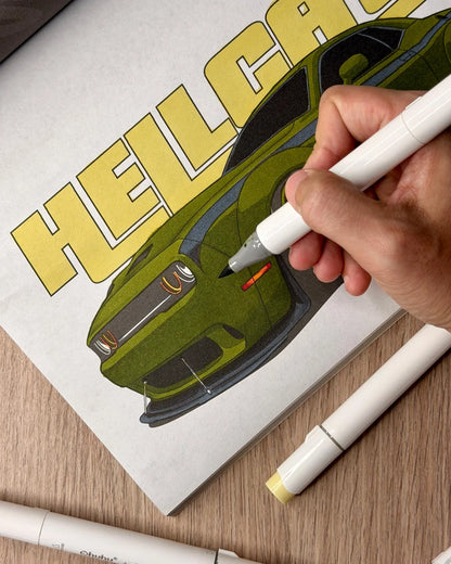 Drift car book (Libro para Colorear)