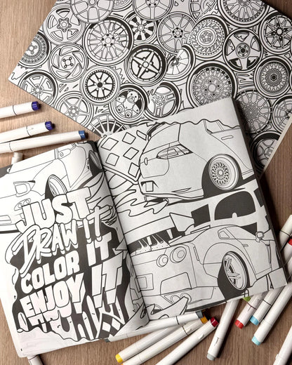 Drift car book (Libro para Colorear)